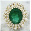Image 1 : 5.93 CTW Emerald 18K Yellow Gold Diamond Ring