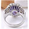 Image 3 : 10.36 CTW Natural Tanzanite 18K Solid White Gold Diamond Ring