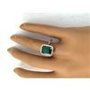 Image 4 : 4.18 CTW Natural Emerald 18K Solid White Gold Diamond Ring