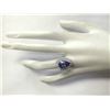 Image 4 : 4.46 CTW Natural Tanzanite And Diamond Ring In 14K White Gold