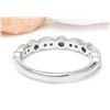 Image 3 : 0.20 CTW Natural Sapphire 14K Solid White Gold Diamond Ring