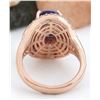Image 4 : 5.33 CTW Natural Tanzanite 14K Solid Rose Gold Diamond Ring