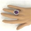Image 5 : 9.30 CTW Natural Amethyst 18K Solid White Gold Diamond Ring