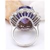 Image 3 : 17.52 CTW Natural Tanzanite 14K Solid White Gold Diamond Ring