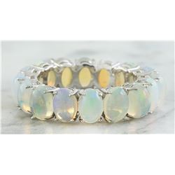 5.00 CTW Opal 18K White Gold Ring