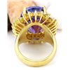 Image 3 : 18.75 CTW Natural Tanzanite 14K Solid Yellow Gold Diamond Ring