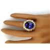 Image 5 : 18.75 CTW Natural Tanzanite 14K Solid Yellow Gold Diamond Ring