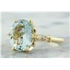 Image 2 : 3.70 CTW Aquamarine 14K Yellow Gold Diamond Ring