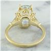 Image 3 : 3.70 CTW Aquamarine 14K Yellow Gold Diamond Ring