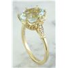 Image 4 : 3.70 CTW Aquamarine 14K Yellow Gold Diamond Ring