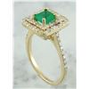 Image 4 : 1.55 CTW Emerald 18K Yellow Gold Diamond Ring