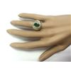 Image 4 : 4.50 CTW Natural Emerald And Diamond Ring In 18K Yellow Gold