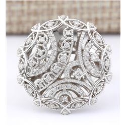 0.51 CTW Natural Diamond Ring In 18K White Gold