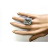 Image 4 : 16.06 CTW Natural Aquamarine And Diamond Ring In 18K White Gold
