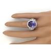 Image 5 : 10.36 CTW Natural Tanzanite 14K Solid White Gold Diamond Ring