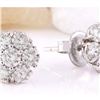 Image 2 : 3.00 CTW Natural Diamond 18K Solid White Gold Earrings