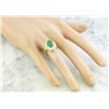 Image 5 : 3.16 CTW Emerald 18K Yellow Gold Diamond Ring