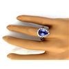 Image 5 : 4.07 CTW Natural Tanzanite 18K Solid White Gold Diamond Ring