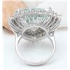 Image 3 : 18.22 CTW Natural Aquamarine 18K Solid White Gold Diamond Ring