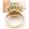 Image 3 : 6.58 CTW Natural Emerald 14K Solid Yellow Gold Diamond Ring
