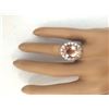 Image 5 : 8.72 CTW Natural Morganite 18K Solid White Gold Diamond Ring