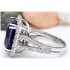 Image 3 : 16.92 CTW Natural Tanzanite 14K Solid White Gold Diamond Ring