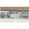 Image 2 : 26.60 CTW Natural Topaz And Dimond Bracelet In 14k Solid White Gold