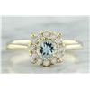 Image 1 : 0.72 CTW Aquamarine 14K Yellow Gold Diamond Ring