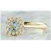Image 2 : 0.72 CTW Aquamarine 14K Yellow Gold Diamond Ring