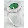 Image 3 : 3.23 CTW Emerald 18K White Gold Diamond Ring