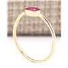 Image 3 : 0.60 CTW Natural Ruby Ring In 14k Yellow Gold