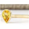 Image 2 : 0.52 CTW Natural Yellow Sapphire Ring In 14k Yellow Gold