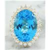 Image 1 : 18.68 CTW Topaz 14K Yellow Gold Diamond Ring