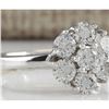 Image 2 : 1.15 CTW Natural Diamond Ring 14K Solid White Gold