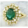 Image 2 : 3.73 CTW Emerald 18K Yellow Gold Diamond Ring