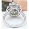 Image 4 : 4.70 CTW Natural Aquamarine 18K Solid White Gold Diamond Ring