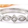 Image 1 : 0.20 CTW Natural Diamond 18K Solid White Gold Ring