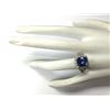 Image 4 : 4.89 CTW Natural Blue Tanzanite And Diamond Ring In 18K Solid White Gold