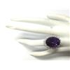 Image 4 : 19.80 CTW Natural Amethyst And Diamond Ring In 14K Solid White Gold