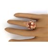 Image 5 : 13.39 CTW Natural Morganite 14K Solid Rose Gold Diamond Ring
