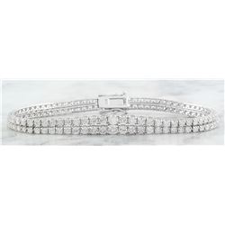 5.30 CTW Diamond 18K White Gold Bracelet