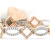Image 1 : 4.75 CTW Natural Diamond 18K Solid Two Tone Gold Bracelet