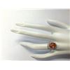 Image 4 : 5.91CTW Natural Mandarin Garnet And Diamond Ring In14K White Gold