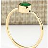 Image 3 : 0.85 CTW Natural Emerald Ring In 18K Yellow Gold