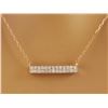 Image 1 : 0.40 CTW Diamond 14K Rose Gold Double Bar Necklace