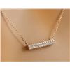 Image 2 : 0.40 CTW Diamond 14K Rose Gold Double Bar Necklace