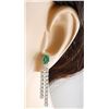 Image 4 : 2.10 CTW Emerald 18K White Gold Diamond Earrings