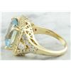 Image 3 : 6.17 CTW Aquamarine 14K Yellow Gold Diamond Ring