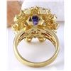 Image 3 : 6.82 CTW Natural Tanzanite 14K Solid Yellow Gold Diamond Ring