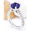 Image 4 : 3.81 CTW Natural Tanzanite 14K Solid White Gold Diamond Ring